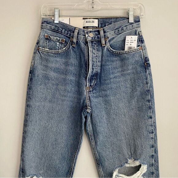 AGOLDE Lana Mid Rise Vintage Straight Jean in Backdrop Size 24 NWT - Picture 6 of 11